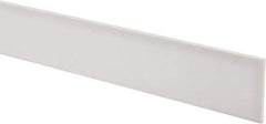 Made in USA - 3 Ft. Long x 2 Inch Wide x 1/8 Inch High, Virgin PTFE, Rectangular Plastic Bar - White, +/- 0.060 Tolerance - Eagle Tool & Supply