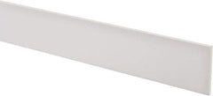 Made in USA - 4 Ft. Long x 2 Inch Wide x 1/8 Inch High, Virgin PTFE, Rectangular Plastic Bar - White, +/- 0.060 Tolerance - Eagle Tool & Supply