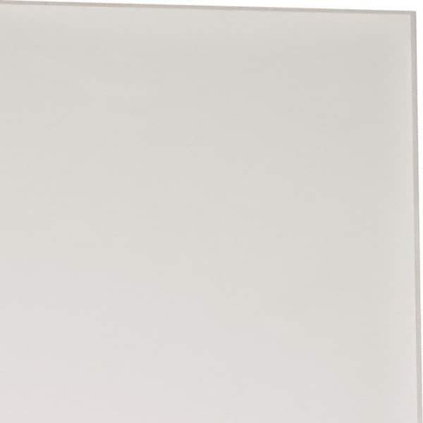 Made in USA - 1 Ft. Long x 4 Inch Wide x 1/8 Inch High, Virgin PTFE, Rectangular Plastic Bar - White, +/- 0.060 Tolerance - Eagle Tool & Supply