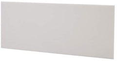 Made in USA - 2 Ft. Long x 4 Inch Wide x 1/8 Inch High, Virgin PTFE, Rectangular Plastic Bar - White, +/- 0.060 Tolerance - Eagle Tool & Supply