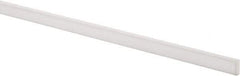 Made in USA - 4 Ft. Long x 1/2 Inch Wide x 3/16 Inch High, Virgin PTFE, Rectangular Plastic Bar - White, +/- 0.060 Tolerance - Eagle Tool & Supply