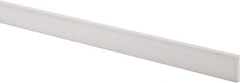 Made in USA - 2 Ft. Long x 1 Inch Wide x 3/16 Inch High, Virgin PTFE, Rectangular Plastic Bar - White, +/- 0.060 Tolerance - Eagle Tool & Supply