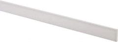 Made in USA - 3 Ft. Long x 1 Inch Wide x 3/16 Inch High, Virgin PTFE, Rectangular Plastic Bar - White, +/- 0.060 Tolerance - Eagle Tool & Supply