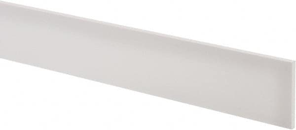 USA Sealing - 2' x 2" x 3/16" White PTFE (Virgin) Rectangular Bar - Eagle Tool & Supply