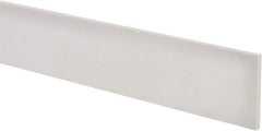 Made in USA - 3 Ft. Long x 2-1/2 Inch Wide x 3/16 Inch High, Virgin PTFE, Rectangular Plastic Bar - White, +/- 0.060 Tolerance - Eagle Tool & Supply