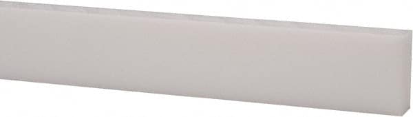 USA Sealing - 1' x 1/2" x 1/4" White PTFE (Virgin) Rectangular Bar - Eagle Tool & Supply