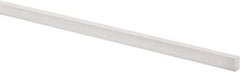 Made in USA - 3 Ft. Long x 1/2 Inch Wide x 1/4 Inch High, Virgin PTFE, Rectangular Plastic Bar - White, +/- 0.060 Tolerance - Eagle Tool & Supply