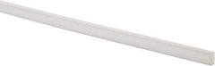 Made in USA - 4 Ft. Long x 1/2 Inch Wide x 1/4 Inch High, Virgin PTFE, Rectangular Plastic Bar - White, +/- 0.060 Tolerance - Eagle Tool & Supply