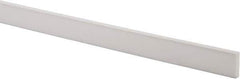 Made in USA - 2 Ft. Long x 1 Inch Wide x 1/4 Inch High, Virgin PTFE, Rectangular Plastic Bar - White, +/- 0.060 Tolerance - Eagle Tool & Supply