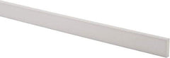 Made in USA - 3 Ft. Long x 1 Inch Wide x 1/4 Inch High, Virgin PTFE, Rectangular Plastic Bar - White, +/- 0.060 Tolerance - Eagle Tool & Supply