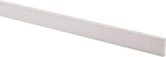 Made in USA - 4 Ft. Long x 1 Inch Wide x 1/4 Inch High, Virgin PTFE, Rectangular Plastic Bar - White, +/- 0.060 Tolerance - Eagle Tool & Supply