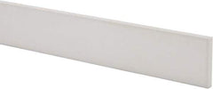 Made in USA - 1 Ft. Long x 2 Inch Wide x 1/4 Inch High, Virgin PTFE, Rectangular Plastic Bar - White, +/- 0.060 Tolerance - Eagle Tool & Supply