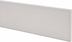 Made in USA - 1 Ft. Long x 4 Inch Wide x 3/8 Inch High, Virgin PTFE, Rectangular Plastic Bar - White, +/- 0.060 Tolerance - Eagle Tool & Supply