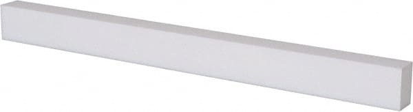 USA Sealing - 2' x 1-1/2" x 3/8" White PTFE (Virgin) Rectangular Bar - Eagle Tool & Supply