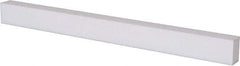 Made in USA - 1 Ft. Long x 1 Inch Wide x 1/2 Inch High, Virgin PTFE, Rectangular Plastic Bar - White, +/- 0.060 Tolerance - Eagle Tool & Supply