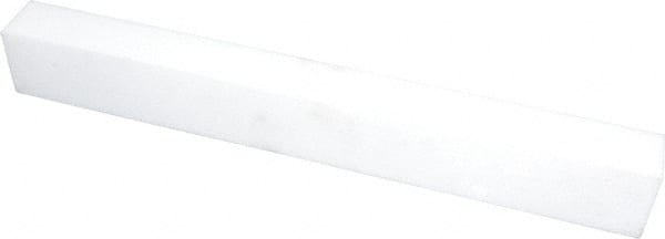 USA Sealing - 1' x 1-1/2" x 1" White PTFE (Virgin) Rectangular Bar - Eagle Tool & Supply