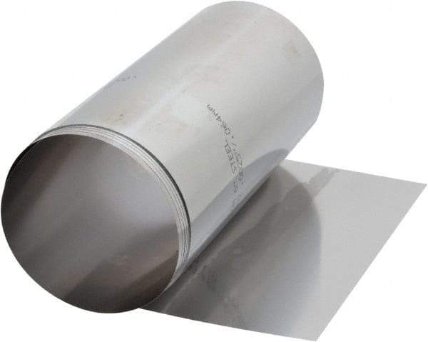 Made in USA - 100 Inch Long x 6 Inch Wide x 0.0025 Inch Thick, Roll Shim Stock - Steel - Eagle Tool & Supply