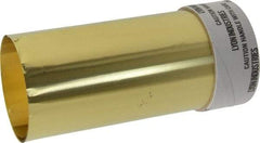 Made in USA - 5 Ft. Long x 6 Inch Wide x 0.001 Inch Thick, Roll Shim Stock - Brass - Eagle Tool & Supply