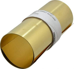 Made in USA - 5 Ft. Long x 6 Inch Wide x 0.004 Inch Thick, Roll Shim Stock - Brass - Eagle Tool & Supply