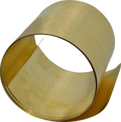 Made in USA - 5 Ft. Long x 6 Inch Wide x 0.008 Inch Thick, Roll Shim Stock - Brass - Eagle Tool & Supply