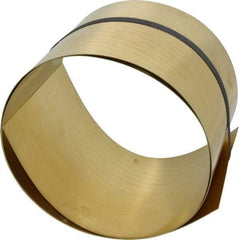 Made in USA - 5 Ft. Long x 6 Inch Wide x 0.031 Inch Thick, Roll Shim Stock - Brass - Eagle Tool & Supply