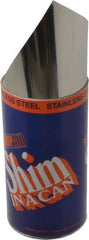 Made in USA - 1.25 m Long x 150 mm Wide x 0.05 mm Thick, Roll Shim Stock - Stainless Steel - Eagle Tool & Supply