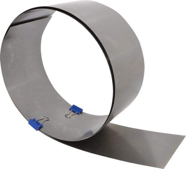 Made in USA - 2.50 m Long x 150 mm Wide x 0.5 mm Thick, Roll Shim Stock - Steel - Eagle Tool & Supply