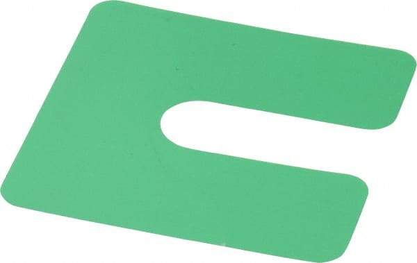 Made in USA - 20 Piece, 2" Wide x 2" Long Plastic Slotted Shim - Green - Eagle Tool & Supply