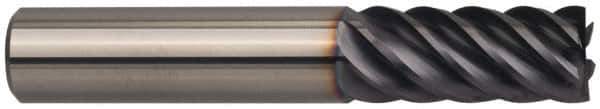 Guhring - 5/16", 13/16" LOC, 5/16" Shank Diam, 2-1/2" OAL, 6 Flute, Solid Carbide Square End Mill - Single End, FIREX Finish, Spiral Flute, 44/45/46° Helix, Centercutting, Right Hand Cut, Right Hand Flute, Series 3115 - Eagle Tool & Supply