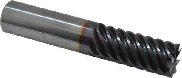 Guhring - 3/4", 1-1/2" LOC, 3/4" Shank Diam, 4" OAL, 8 Flute, Solid Carbide Square End Mill - Single End, FIREX Finish, Spiral Flute, 55° Helix, Centercutting, Right Hand Cut, Right Hand Flute, Series 3182 - Eagle Tool & Supply