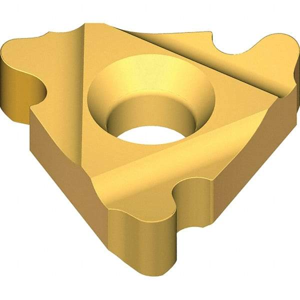 Vargus - 4IR0.500 Grade VKX, Internal RD Threading Insert - 4 TPI Int Pitch, TiN Finish, Carbide - Eagle Tool & Supply