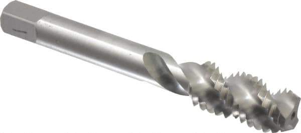 Balax - 1/2-13 UNC 3 Flute Modified Bottoming Spiral Flute Tap - Powdered Metal, Bright Finish, 3-3/8" OAL, Right Hand Flute, Right Hand Thread, Oversize, H7, Series BX200 - Eagle Tool & Supply