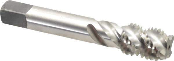 Balax - 3/4-10 UNC 4 Flute Modified Bottoming Spiral Flute Tap - Powdered Metal, Bright Finish, 4-1/4" OAL, Right Hand Flute, Right Hand Thread, H3, Series BX200 - Eagle Tool & Supply