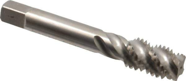 Balax - 5/8-11 UNC 4 Flute 3B Modified Bottoming Spiral Flute Tap - Powdered Metal, Bright Finish, 3-13/16" OAL, Right Hand Flute, Right Hand Thread, H3, Series BX200 - Eagle Tool & Supply