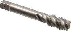 Balax - 5/8-11 UNC 4 Flute 3B Modified Bottoming Spiral Flute Tap - Powdered Metal, Bright Finish, 3-13/16" OAL, Right Hand Flute, Right Hand Thread, H3, Series BX200 - Eagle Tool & Supply