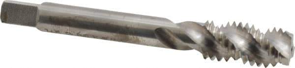Balax - 7/16-14 UNC 3 Flute Modified Bottoming Spiral Flute Tap - Powdered Metal, Bright Finish, 3-5/32" OAL, Right Hand Flute, Right Hand Thread, H3, Series BX200 - Eagle Tool & Supply