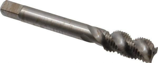 Balax - 7/16-20 UNF 3 Flute Modified Bottoming Spiral Flute Tap - Powdered Metal, Bright Finish, 3-5/32" OAL, Right Hand Flute, Right Hand Thread, Oversize, H7, Series BX200 - Eagle Tool & Supply