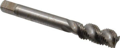 Balax - 7/16-20 UNF 3 Flute Modified Bottoming Spiral Flute Tap - Powdered Metal, Bright Finish, 3-5/32" OAL, Right Hand Flute, Right Hand Thread, Oversize, H7, Series BX200 - Eagle Tool & Supply
