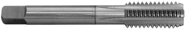 Balax - 1/2-20 UNF 3B 4 Flute TiN Finish Cobalt Straight Flute Machine Tap - Bottoming, Right Hand Thread, 3-3/8" OAL, 1" Thread Length, H3 Limit, Oversize - Exact Industrial Supply