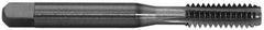 Balax - 3/8-16 UNC 2B 4 Flute TiN Finish Cobalt Straight Flute Machine Tap - Bottoming, Right Hand Thread, 2-15/16" OAL, H5 Limit, Through Coolant - Exact Industrial Supply