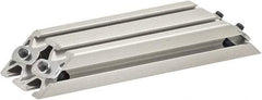 80/20 Inc. - 25mm Wide, Open Shelving Accessory/Component - Aluminum, Clear Anodized Finish, 160mm Long, Use with 2550 - Eagle Tool & Supply