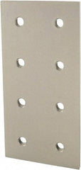 80/20 Inc. - 50mm Wide, Open Shelving 8 Hole Joining Strip - Aluminum, Clear Anodized Finish, 100mm Long, Use with 25 Series & Bolt Kit 75-3404 - Eagle Tool & Supply