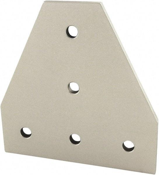 80/20 Inc. - 135mm Wide, Open Shelving Accessory/Component - Aluminum, Clear Anodized Finish, 135mm Long, Use with 45 Series & Bolt Kit 75-3619 - Eagle Tool & Supply