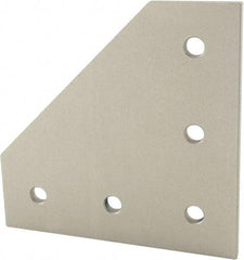 80/20 Inc. - 90mm Wide, Open Shelving Accessory/Component - Aluminum, Clear Anodized Finish, 90mm Long, Use with 30 Series & Bolt Kit 75-3600 - Eagle Tool & Supply