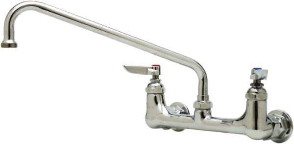 T&S Brass - Wall Mount, Kitchen Faucet without Spray - Swivel Base Faucet, Lever Handle, Low Spout, No Drain - Eagle Tool & Supply