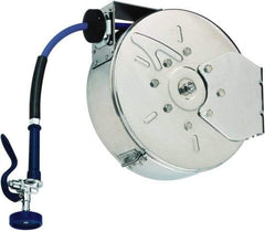 T&S Brass - 30' Spring Retractable Hose Reel - 300 psi, Hose Included - Eagle Tool & Supply