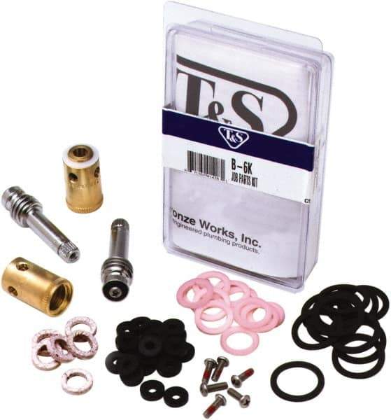 T&S Brass - 58 Pieces Two Handle Faucet Faucet Repair Kit - Complete Two Handle Repair Kit Style - Eagle Tool & Supply