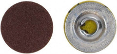 Merit Abrasives - 3/4" Disc Diam, 240 Grit, Aluminum Oxide Quick Change Disc - Type S Attaching System, Coated, Brown, 40,000 RPM, ALO Series - Eagle Tool & Supply