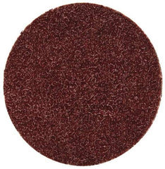 Merit Abrasives - 1" Disc Diam, 80 Grit, Aluminum Oxide Quick Change Disc - Type S Attaching System, Coated, Brown, 40,000 RPM, ALO Series - Eagle Tool & Supply