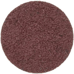 Merit Abrasives - 1" Disc Diam, 60 Grit, Aluminum Oxide Quick Change Disc - Type S Attaching System, Coated, Brown, 40,000 RPM, ALO Series - Eagle Tool & Supply